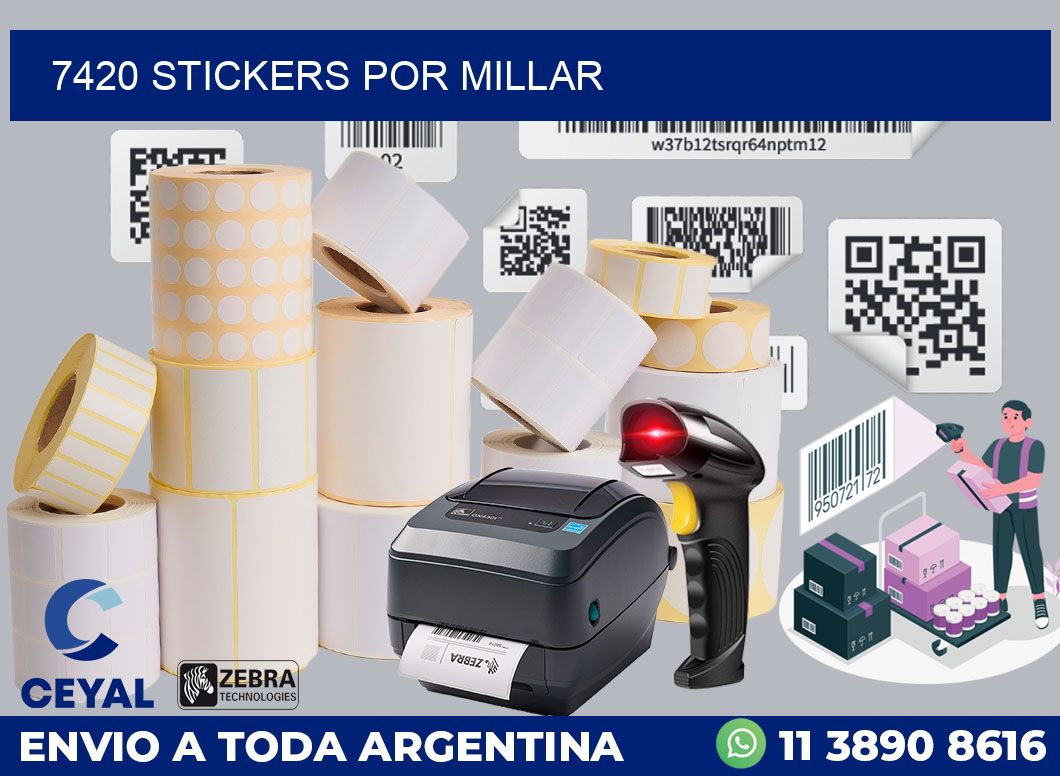 7420 STICKERS POR MILLAR