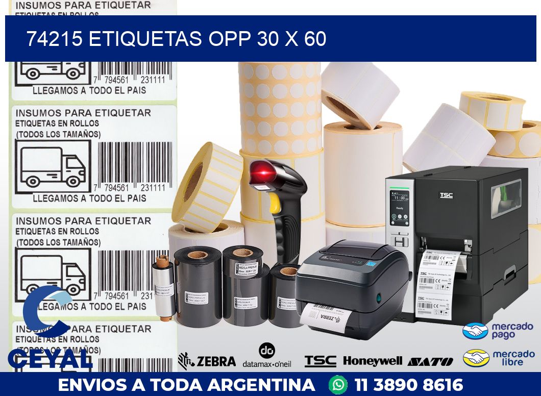 74215 ETIQUETAS OPP 30 X 60