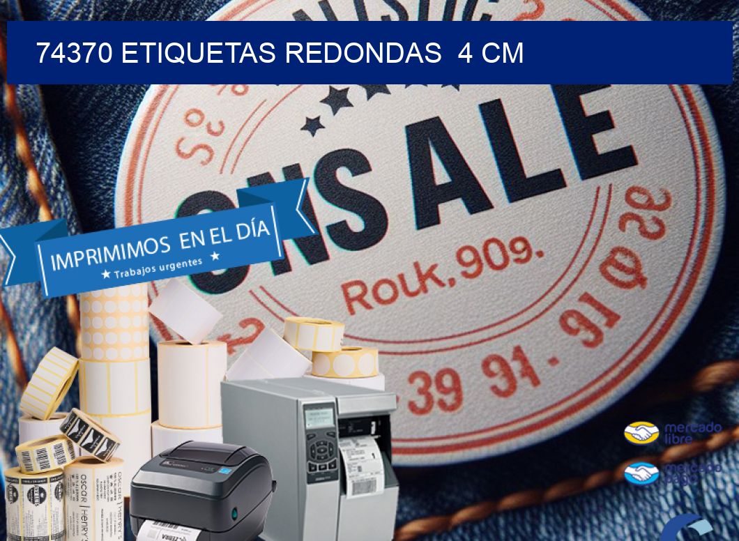 74370 ETIQUETAS REDONDAS 4 CM