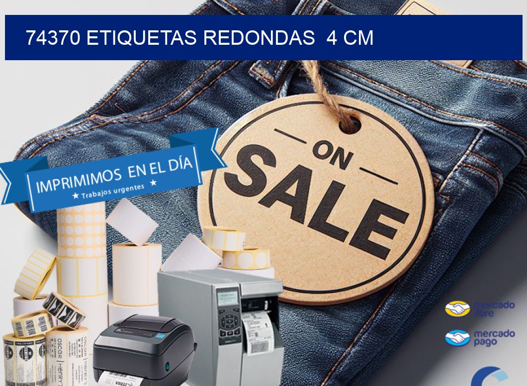 74370 ETIQUETAS REDONDAS  4 CM