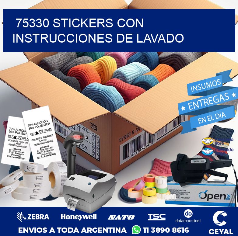 75330 STICKERS CON INSTRUCCIONES DE LAVADO