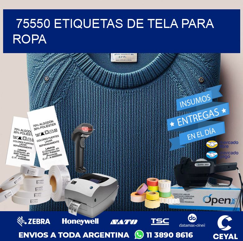 75550 ETIQUETAS DE TELA PARA ROPA