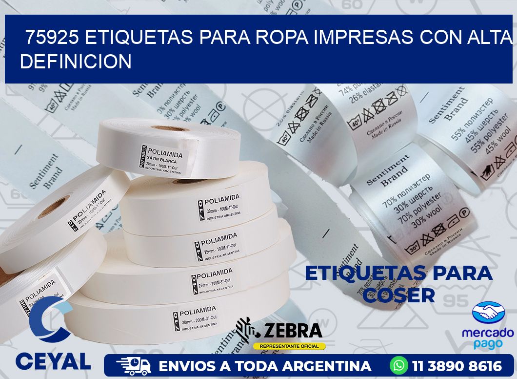 75925 ETIQUETAS PARA ROPA IMPRESAS CON ALTA DEFINICION