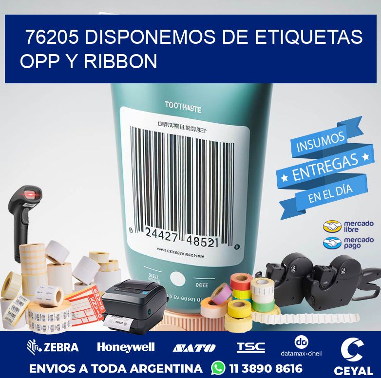 76205 DISPONEMOS DE ETIQUETAS OPP Y RIBBON