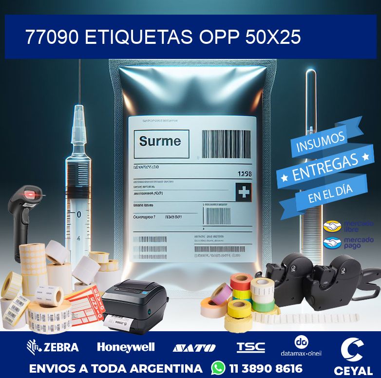 77090 ETIQUETAS OPP 50X25
