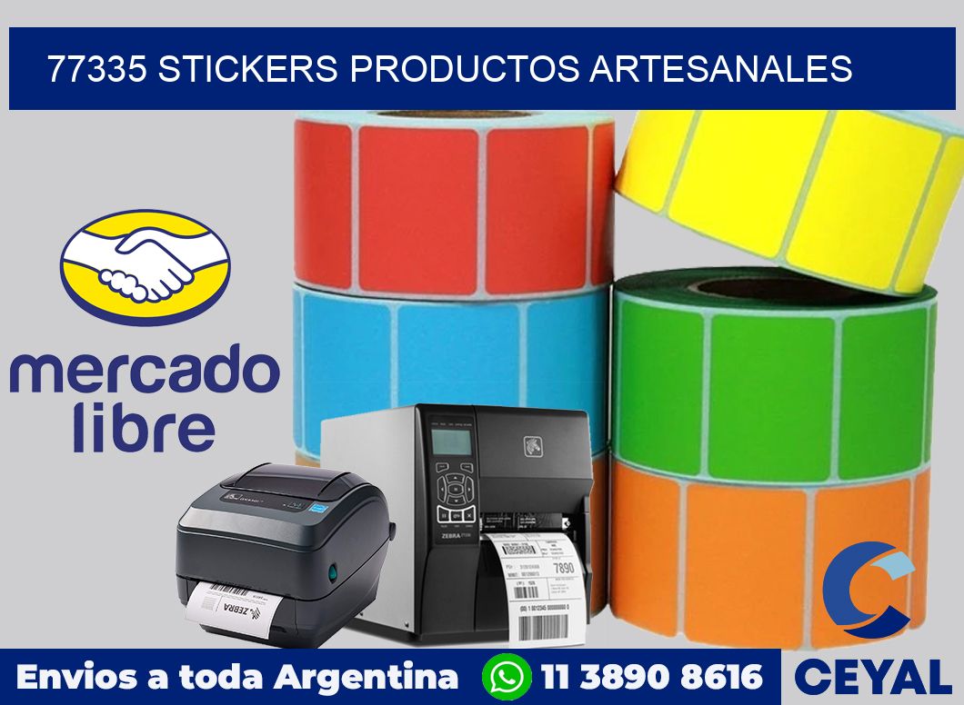 77335 stickers productos artesanales