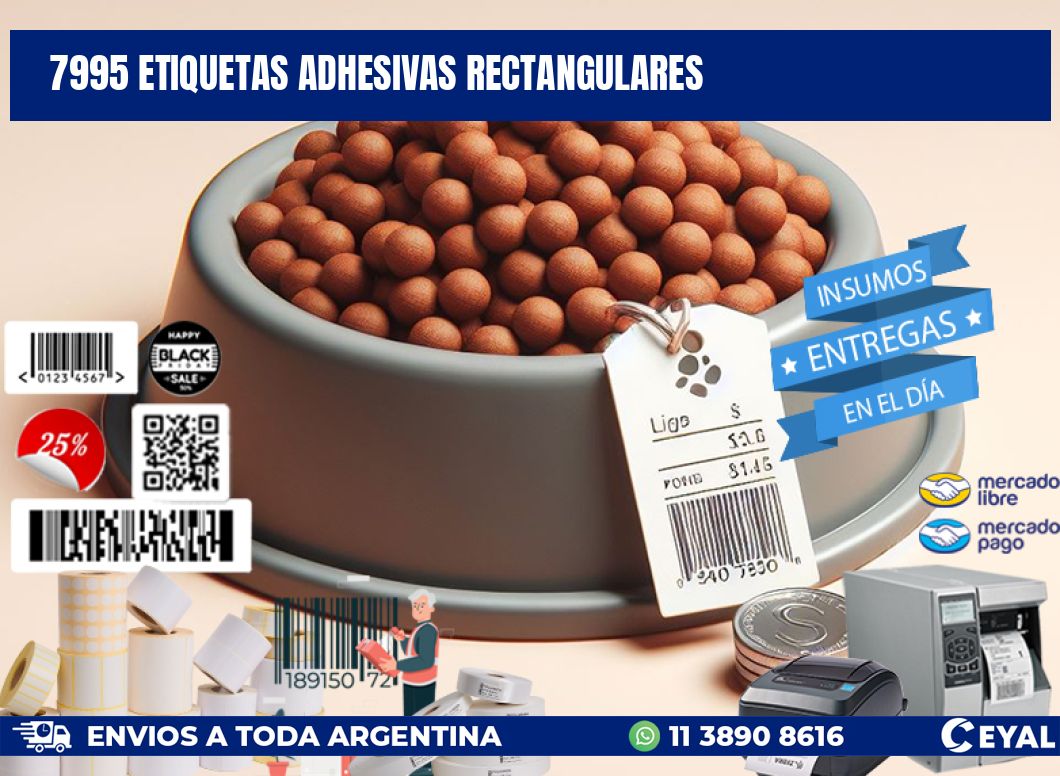 7995 ETIQUETAS ADHESIVAS RECTANGULARES