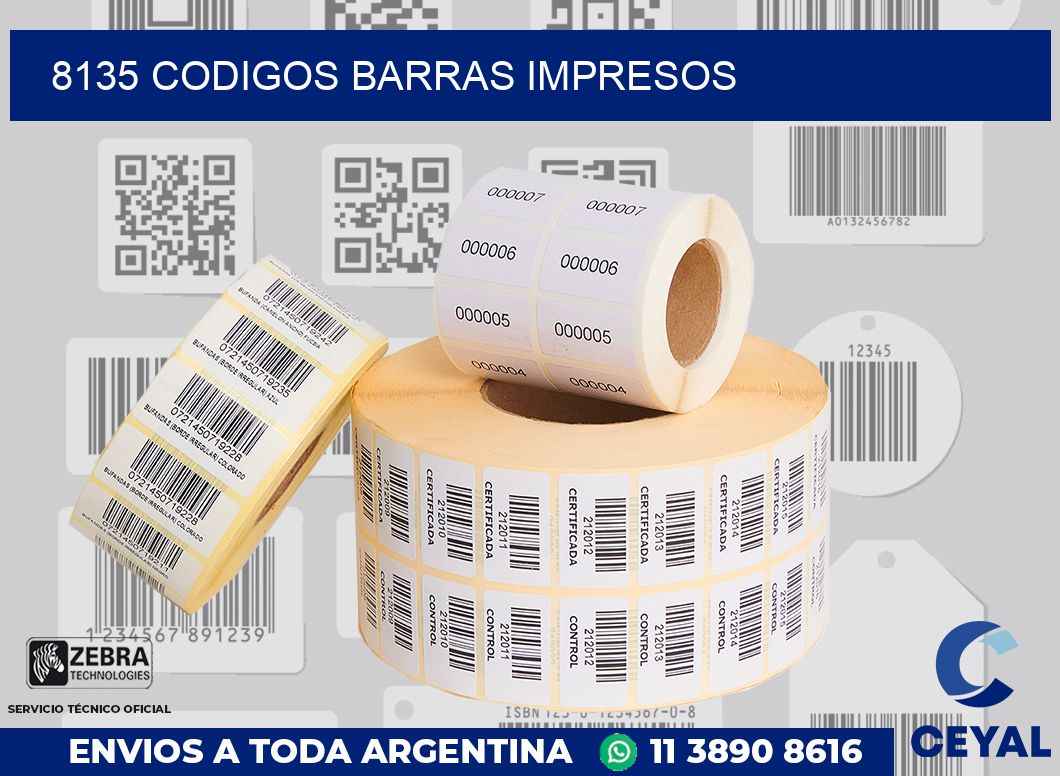 8135 CODIGOS BARRAS IMPRESOS