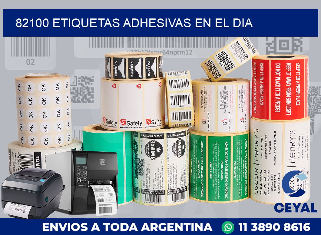 82100 etiquetas adhesivas en el dia