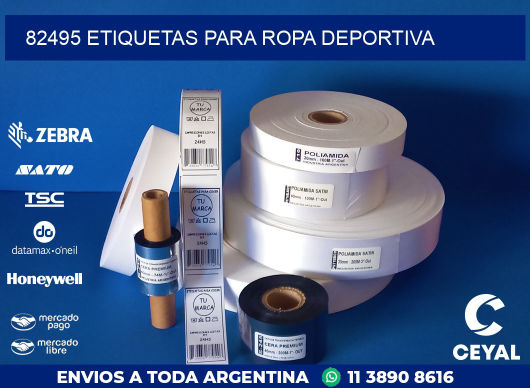 82495 ETIQUETAS PARA ROPA DEPORTIVA