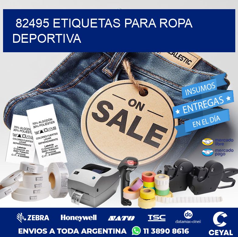 82495 ETIQUETAS PARA ROPA DEPORTIVA