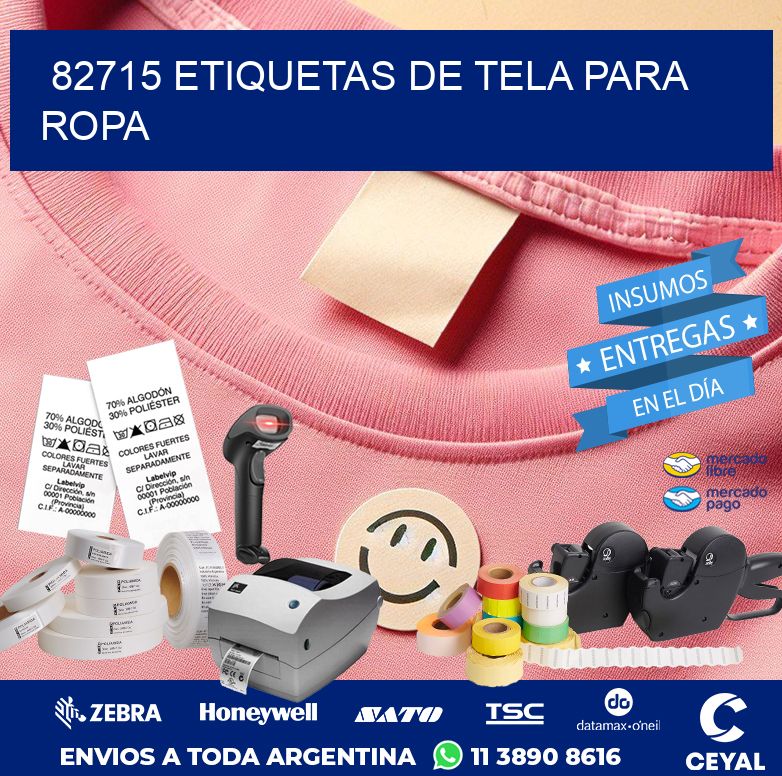 82715 ETIQUETAS DE TELA PARA ROPA