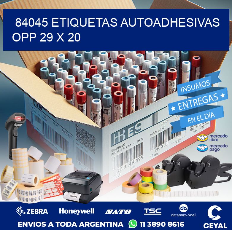 84045 ETIQUETAS AUTOADHESIVAS OPP 29 X 20