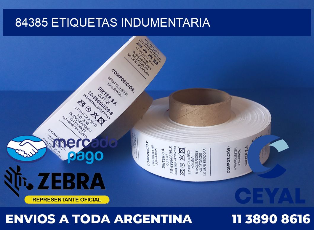 84385 ETIQUETAS INDUMENTARIA