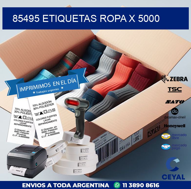 85495 ETIQUETAS ROPA X 5000