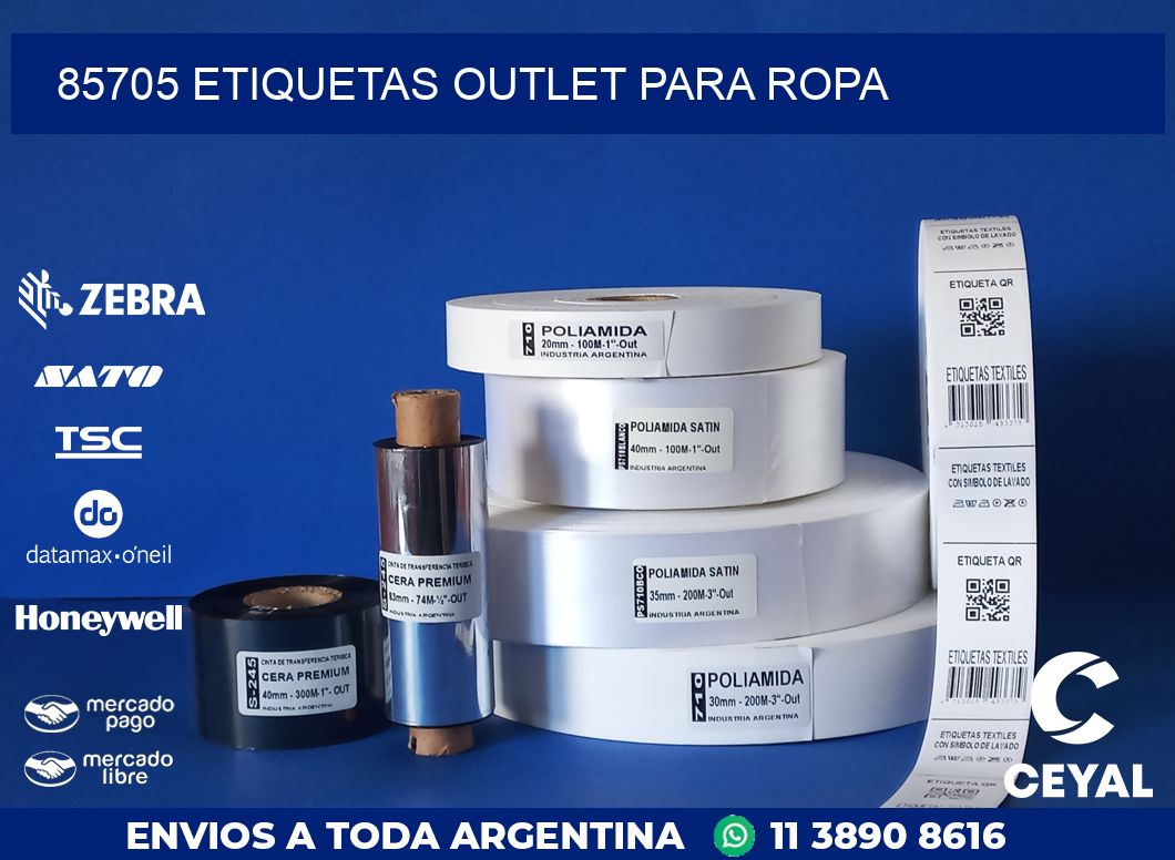 85705 ETIQUETAS OUTLET PARA ROPA
