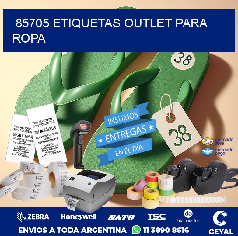 85705 ETIQUETAS OUTLET PARA ROPA
