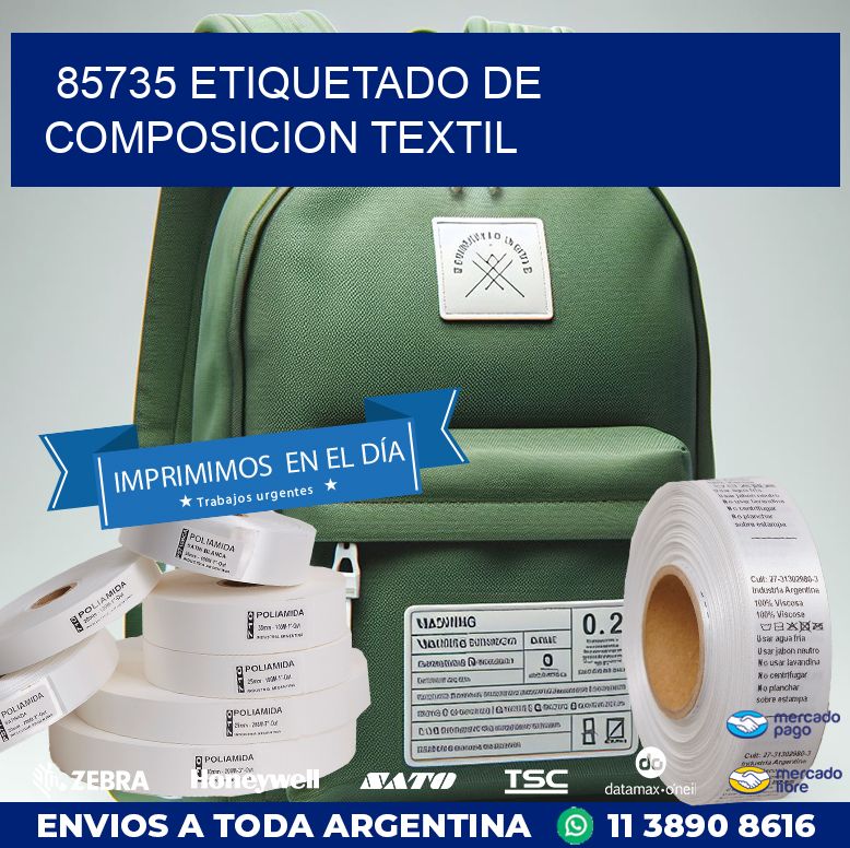 85735 ETIQUETADO DE COMPOSICION TEXTIL