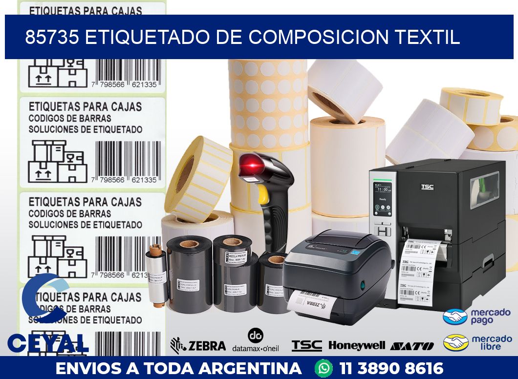 85735 ETIQUETADO DE COMPOSICION TEXTIL
