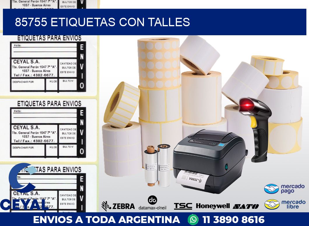 85755 ETIQUETAS CON TALLES