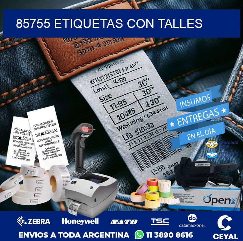 85755 ETIQUETAS CON TALLES
