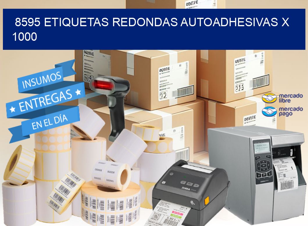 8595 ETIQUETAS REDONDAS AUTOADHESIVAS X 1000