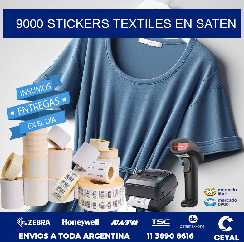 9000 STICKERS TEXTILES EN SATEN