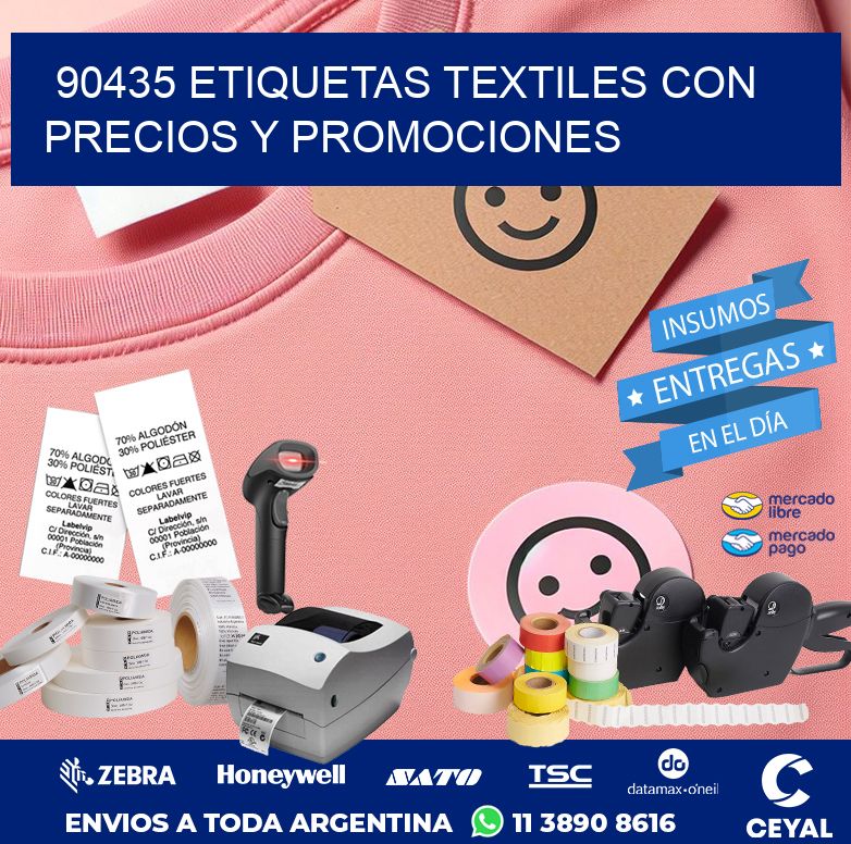 90435 ETIQUETAS TEXTILES CON PRECIOS Y PROMOCIONES