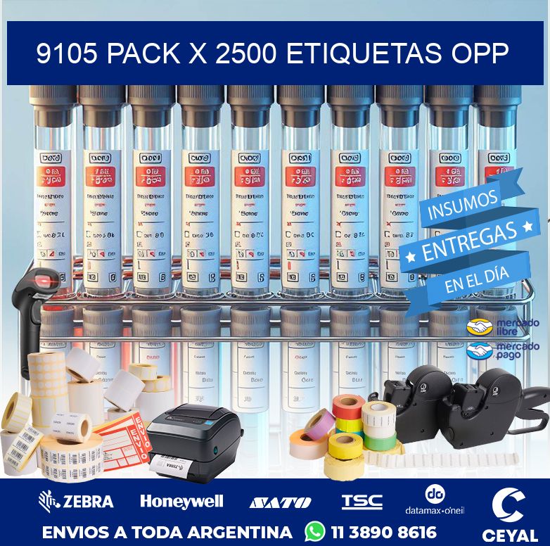 9105 PACK X 2500 ETIQUETAS OPP