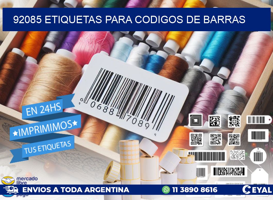 92085 ETIQUETAS PARA CODIGOS DE BARRAS