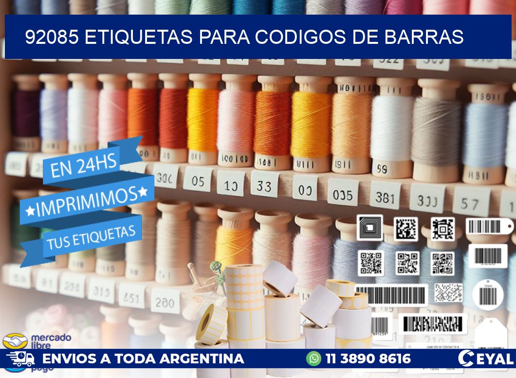 92085 ETIQUETAS PARA CODIGOS DE BARRAS