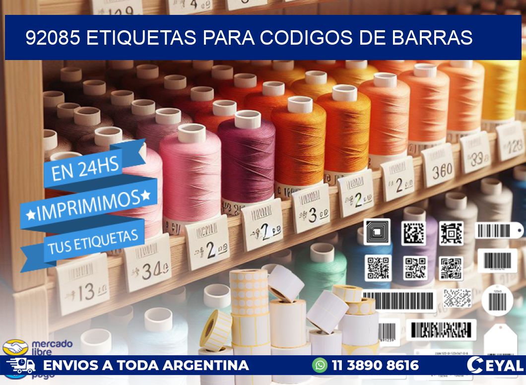 92085 ETIQUETAS PARA CODIGOS DE BARRAS