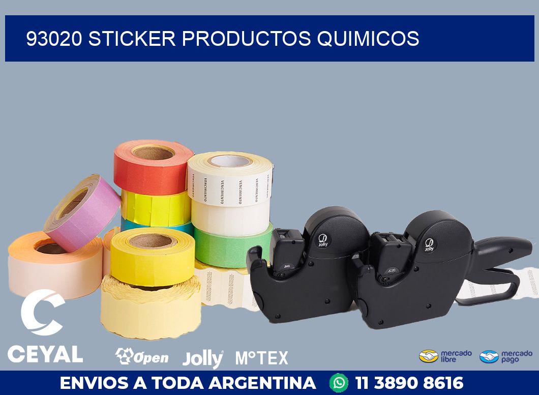 93020 STICKER PRODUCTOS QUIMICOS