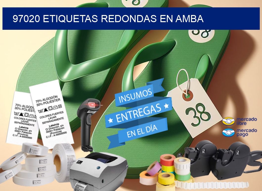 97020 ETIQUETAS REDONDAS EN AMBA