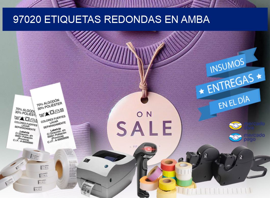 97020 ETIQUETAS REDONDAS EN AMBA