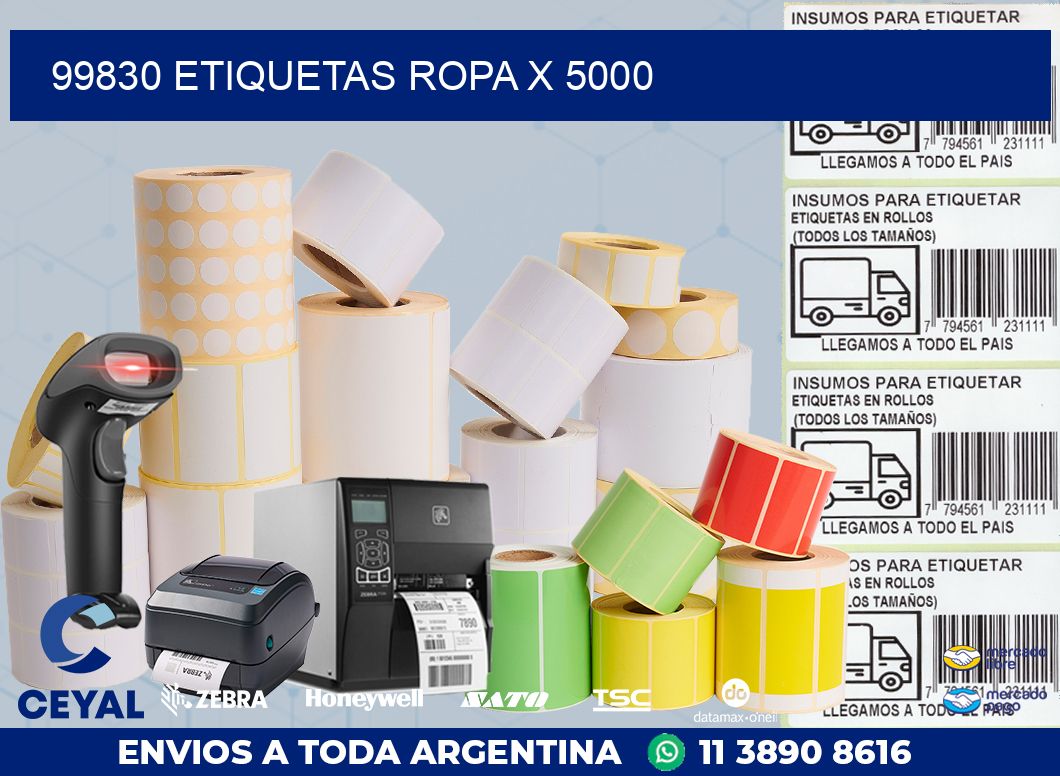 99830 ETIQUETAS ROPA X 5000