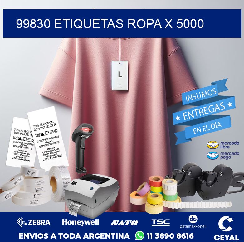 99830 ETIQUETAS ROPA X 5000