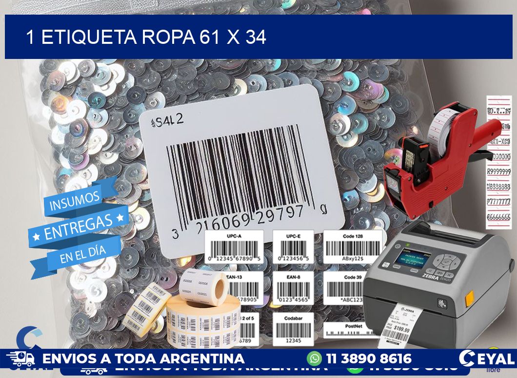 1 ETIQUETA ROPA 61 x 34