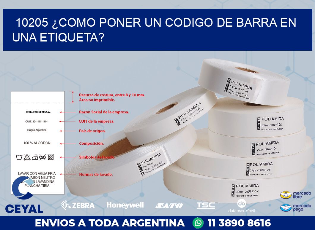10205 ¿COMO PONER UN CODIGO DE BARRA EN  UNA ETIQUETA?
