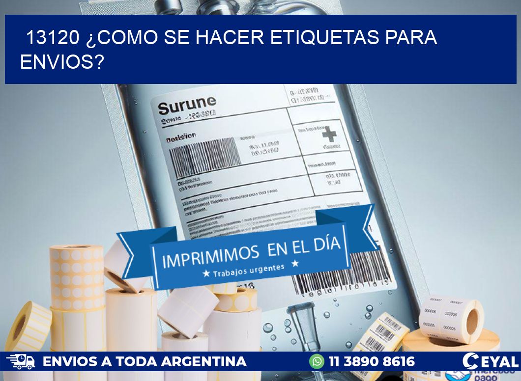 13120 ¿COMO SE HACER ETIQUETAS PARA ENVIOS?