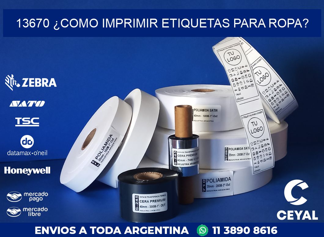 13670 ¿COMO IMPRIMIR ETIQUETAS PARA ROPA?