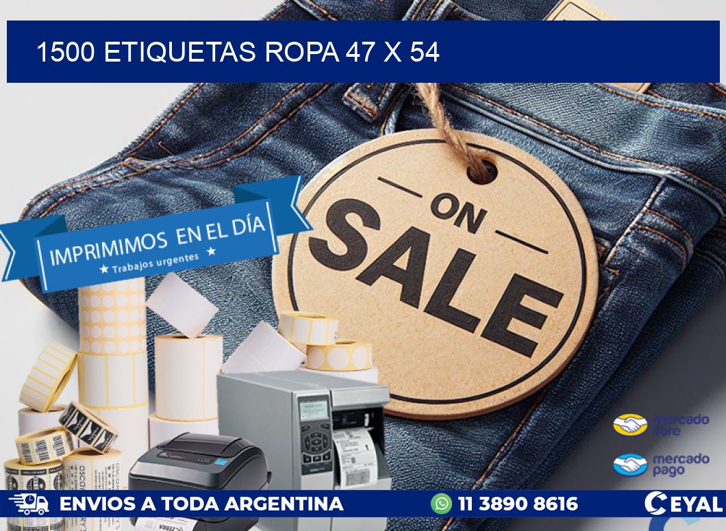 1500 ETIQUETAS ROPA 47 x 54