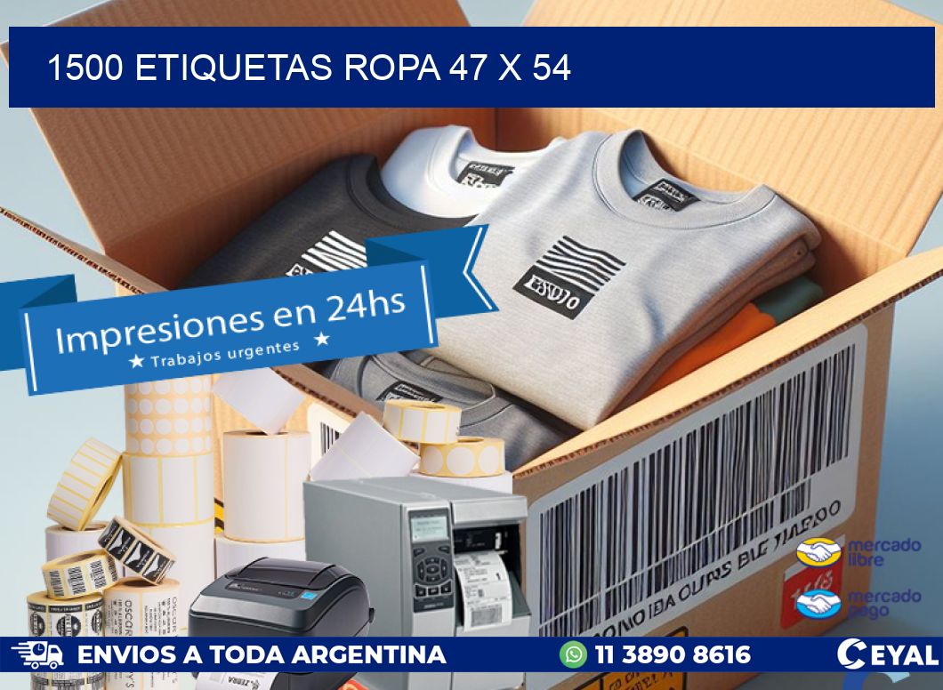 1500 ETIQUETAS ROPA 47 x 54