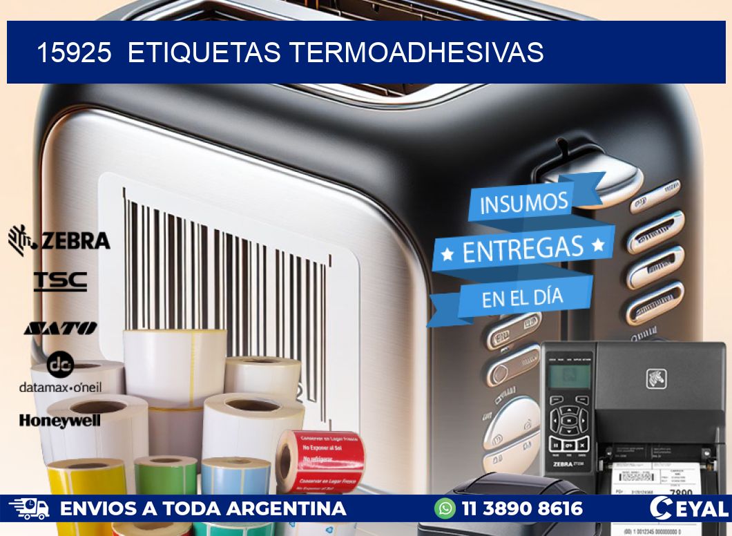 15925 ETIQUETAS TERMOADHESIVAS