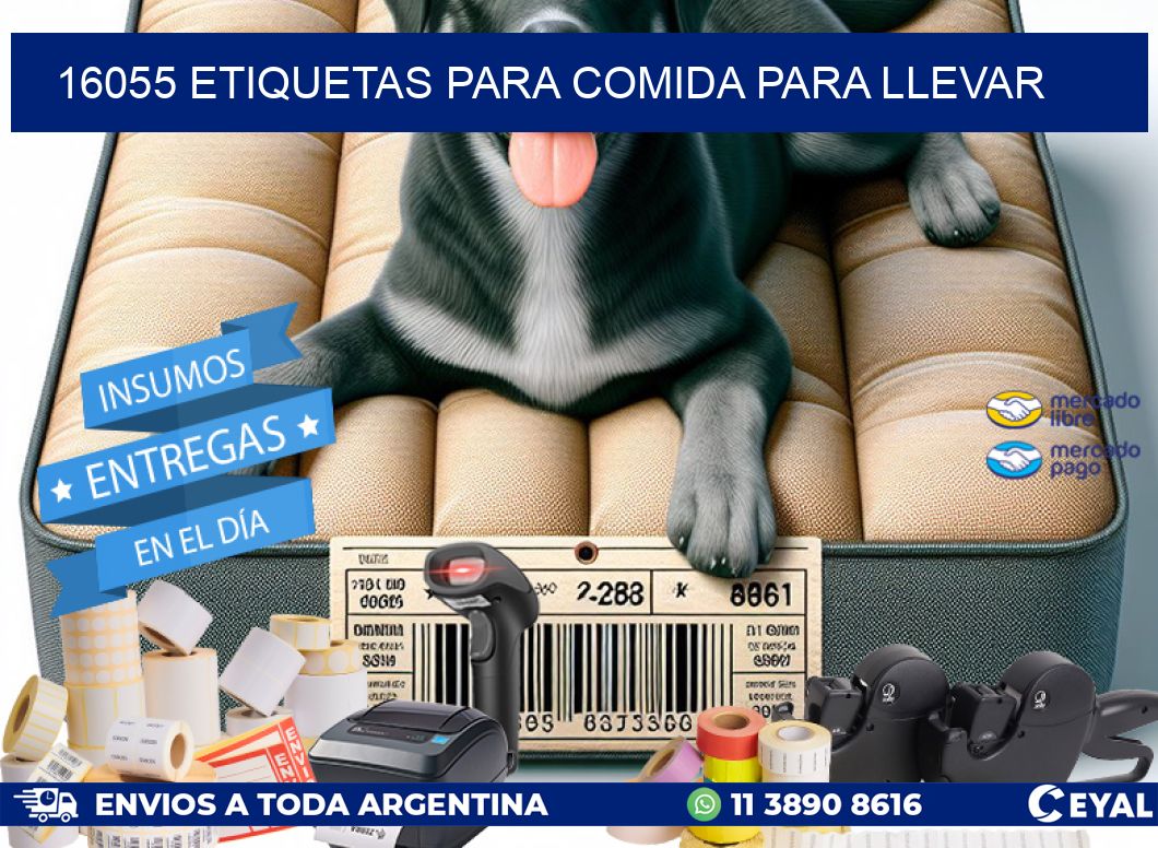 16055 ETIQUETAS PARA COMIDA PARA LLEVAR
