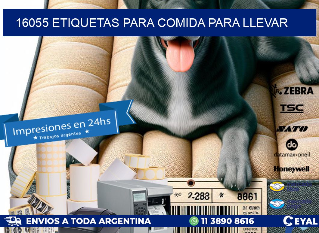 16055 ETIQUETAS PARA COMIDA PARA LLEVAR
