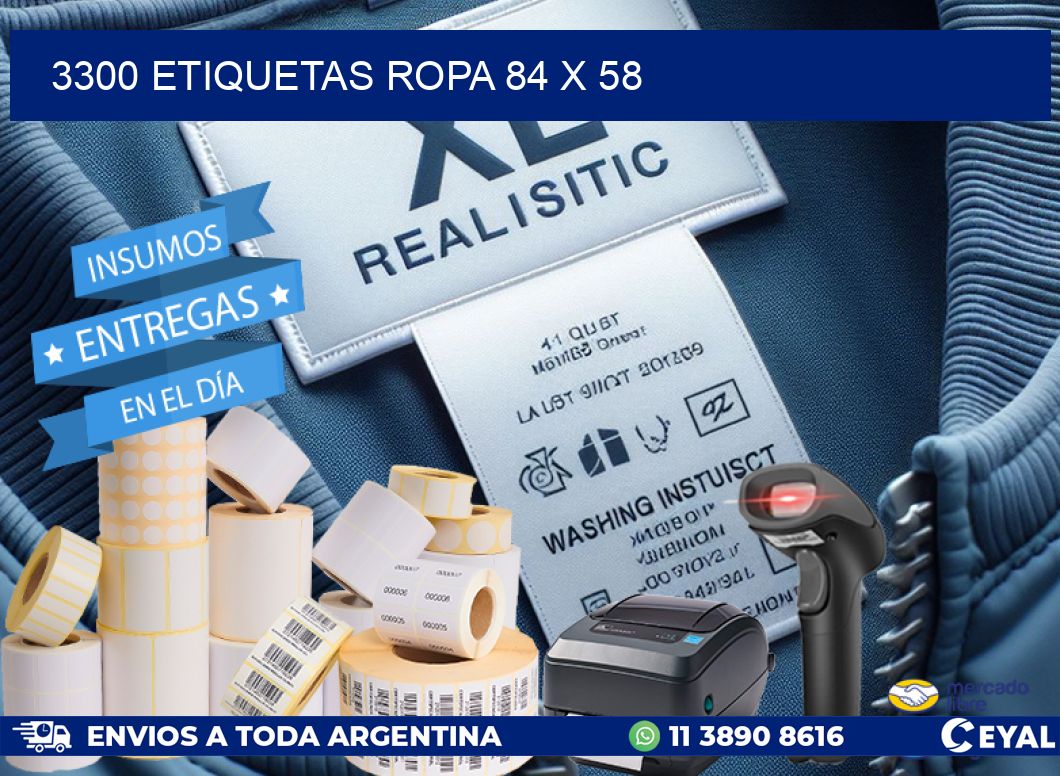3300 ETIQUETAS ROPA 84 x 58