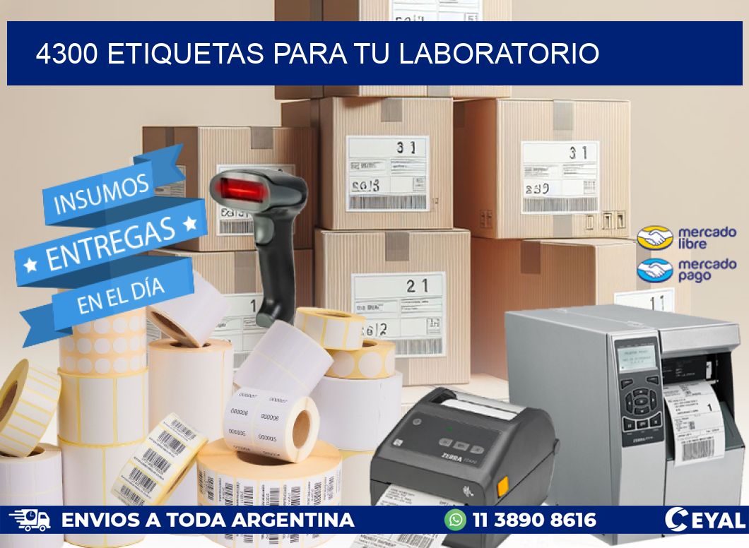 4300 ETIQUETAS PARA TU LABORATORIO