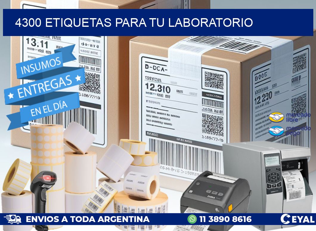 4300 ETIQUETAS PARA TU LABORATORIO