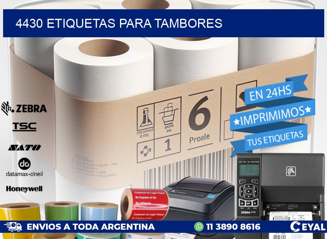 4430 ETIQUETAS PARA TAMBORES
